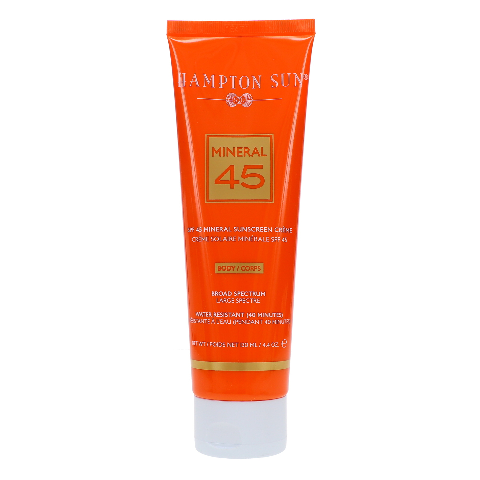 МИНЕРАЛЬНЫЙ КРЕМ HAMPTON SUN SPF 45 ДЛЯ ТЕЛА, 4,4 УНЦИИ ~ Новый ~Срок годности истек 05/2025