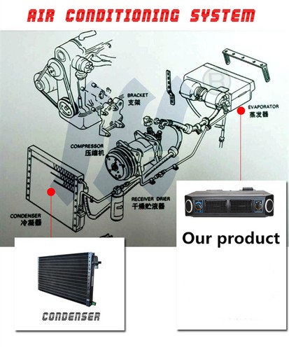 12V Universal A/C AC KIT Underdash Cooling Evaporator Compressor Air Conditioner - Picture 13 of 16