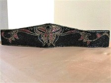 LA REGALE LTD HAND MADE BEADED BELT CUMMERBUND VINTAGE SIZE M