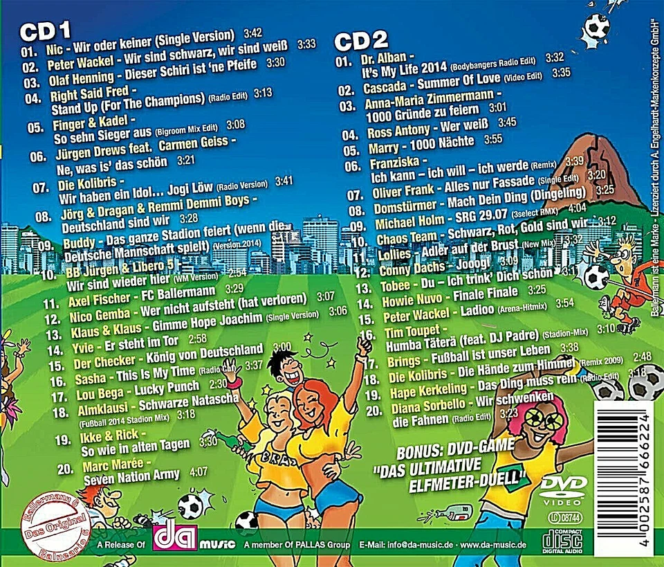Ballermann Hits 3 CD Fußball Weltmeister Party 2014 Brings Seven Nation Army Neu - Bild 2 von 2