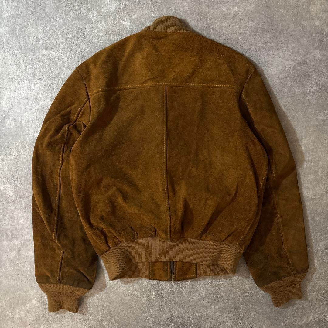 ジャケット・アウター 80s schott suede leather jacket 42 Vintage Schott Suede Leathercraft Jacket Made in Usa Brown