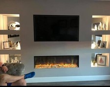 Electric Media Wall Fire AF 1600 Glass Fronted Electric Fire - App Controlled