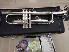 Japan quality 8335GS Bb Trumpet B Flat Brass Silver Plated Trumpet with Case