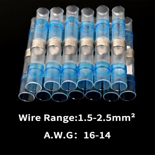 100-10X Solder Stick Seal Sleeve Heat Shrink Butt Wire Connectors AWG16-14 - Picture 2 of 7