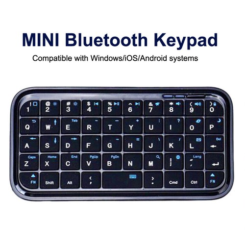 Mini Rechargeable Type-C Bluetooth 3.0 Keyboard Slim Wireless Pocket Keypad - Photo 5/12