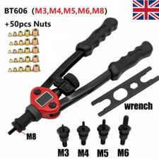 UK Auto Riveting Tool Nut/Gun Riveter Screw Blind Hand Heavy M3 M4 M5 M6 M8