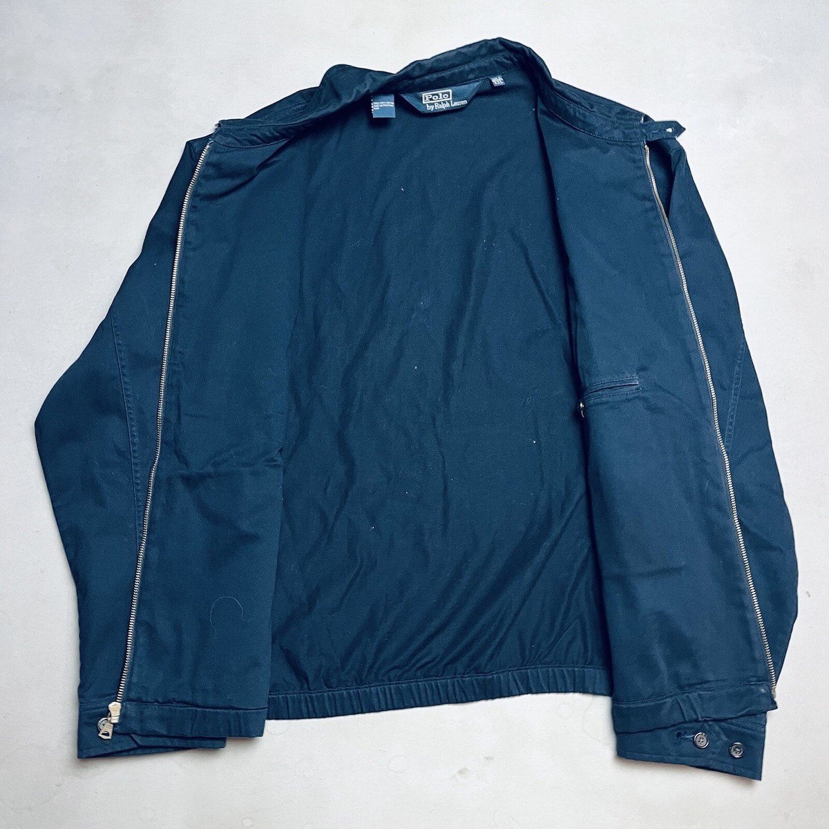 Polo Ralph Lauren Jacket Full Zip Blue Plaid Lined Jacket Mens XXL