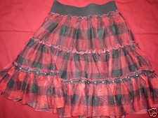 GREAT TCP Childrens Place red black skirt - girls 10