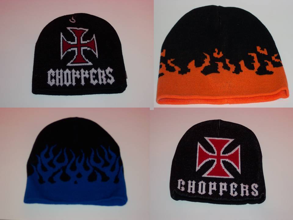 Biker Style Thick Knit Beanies Caps 