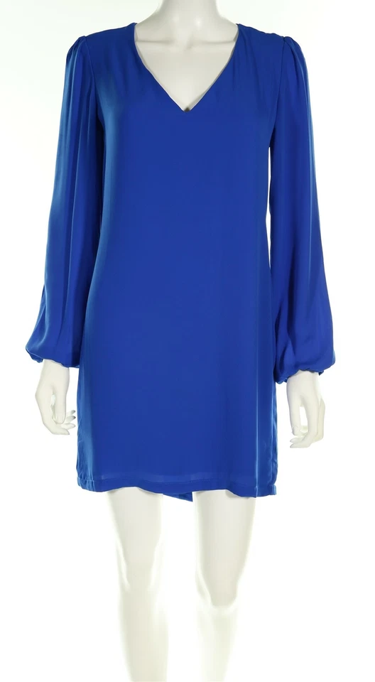 Eight Sixty 134144 Womens Blue Long Sleeve Cutout Back Solid Shift Dress Size S - Image 3 of 4