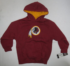 c1 Washington Redskins Pullover Hoodie Youth Size Small Maroon Indian Head NFL