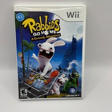 Rabbids Go Home (Nintendo Wii, 2009) Video Game UBISOFT with Book