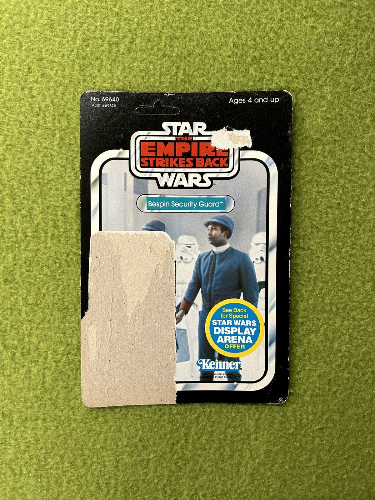 Vintage 1981 Kenner Star Wars Bespin Security Guard 45 Back ESB Cardback Empire