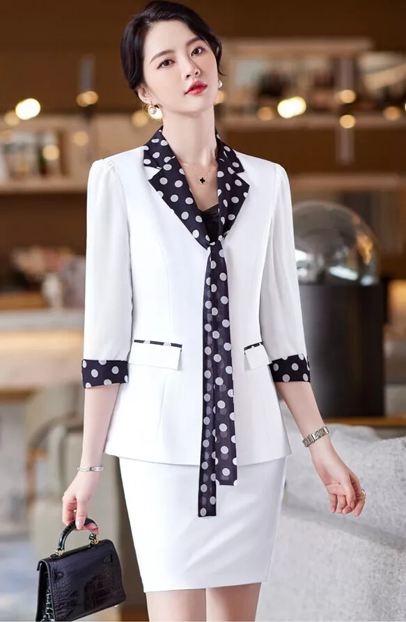 Completo Tailleur Donna Giacca E Minigonna - Elegante, Slim Fit, Per Ufficio O Cerimonia, Doppio Petto - Foto 9