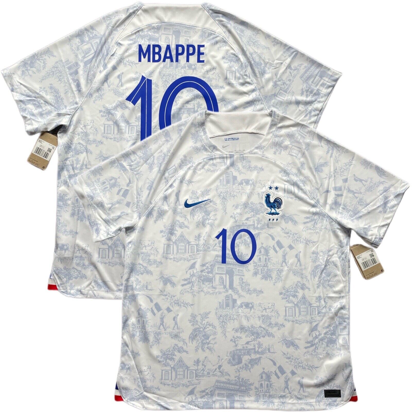 2022 France Away Jersey #10 Mbappe 2XL Nike World Cup Soccer Football NEW