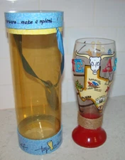 New Top Shelf Texas The Lone Star State Design Beer Glass Barware Gift Tag