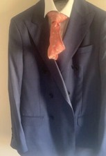 Suit Roy Robson Reda PURE NEW WOOL Italian Blue Striped 54 C“W38 30L VGC2