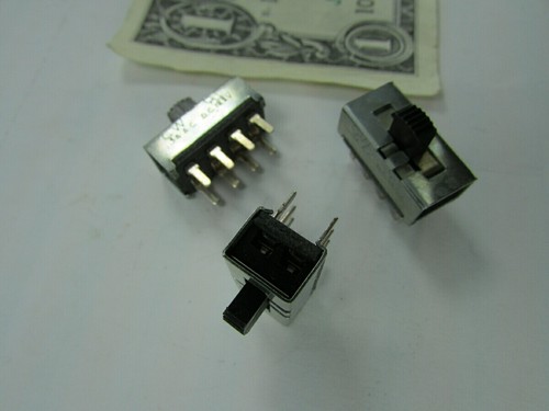 10 CW Slide Switches 2 Pole, 3 Position Board Mounted Through Hole G-128S-0012 - Picture 2 of 10