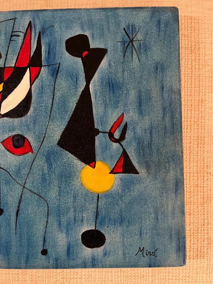 Joan Miro - Amazing Oil Painting - Signed - Stamped - A1 | eBay