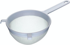 Kitchencraft Plastic Sieve 18Cm, Large with Heat Resistant Nylon Mesh, White