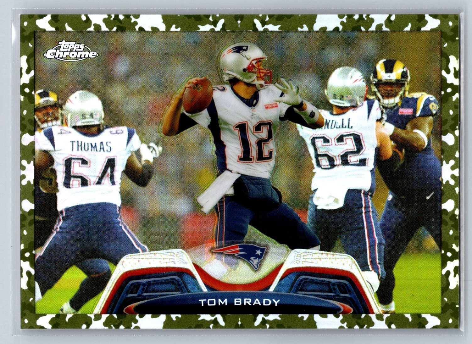 2013 Topps Chrome Camo Refractor #50 Tom Brady Patriots 318/499