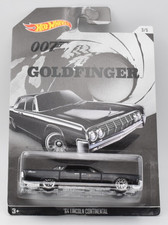 Hot Wheels 1964 Lincoln Continental nero James Bond 007 Goldfinger. Confezione originale. Nuovo
