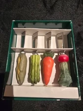 Vintage Boston Warehouse Vegetable Spreaders Set of 4 Cheese Knives NIB