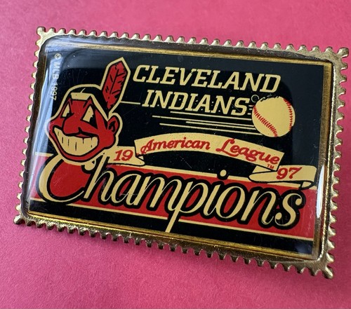 Vintage Cleveland Indians Anstecknadel Hutnadel 1997 Champions American League ~ Wahoo - Bild 1 von 5