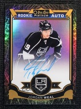 2015-16 O-Pee-Chee Platinum Rookie Black Ice 41/50 Jordan Weal #175 Auto 0mj2