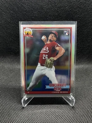 Chase Burns RC 75 Years of Baseball #91CB-25 - Topps Chrome 2026 - Bild 1 von 2