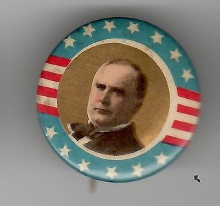 Colorful McKinley for President Stars and Stripes Political Campaign Pin