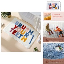 Mamrug Cute Bath Mat Non Slip Soft Fluffy And Absorbent Microfiber Colourful