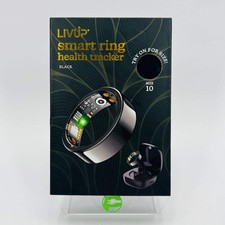 New Livup Smart Ring Health Tracker Size 10 Black