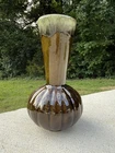 Vintage MCM Hull Pottery Drip Glaze Art Vase - Marked HULL USA