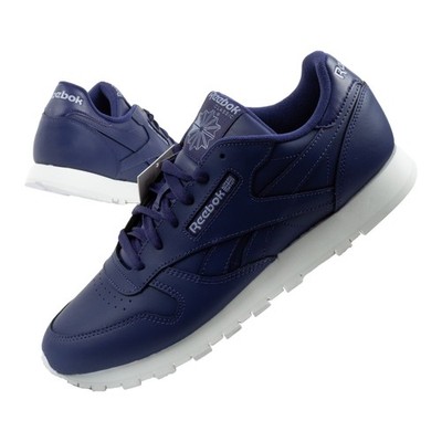 Reebok Classic Damen Leder Sneaker Freizeitschuhe Alltagsschuhe Violett/Weiß