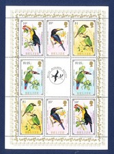 BELIZE - Scott note after 850  - MNH S/S -  Birds, Audubon - 1986