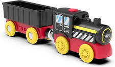 Battery Operated Locomotive Train, Magnetic Trains Toy for Wooden Tracks