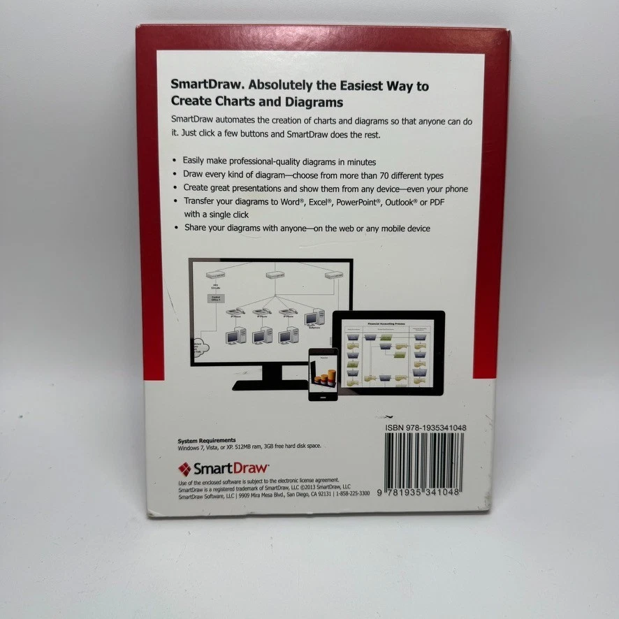 SmartDraw 2013 Productivity Software CI Enterprise Edition Windows 7 Vista XP - Image 2 of 3