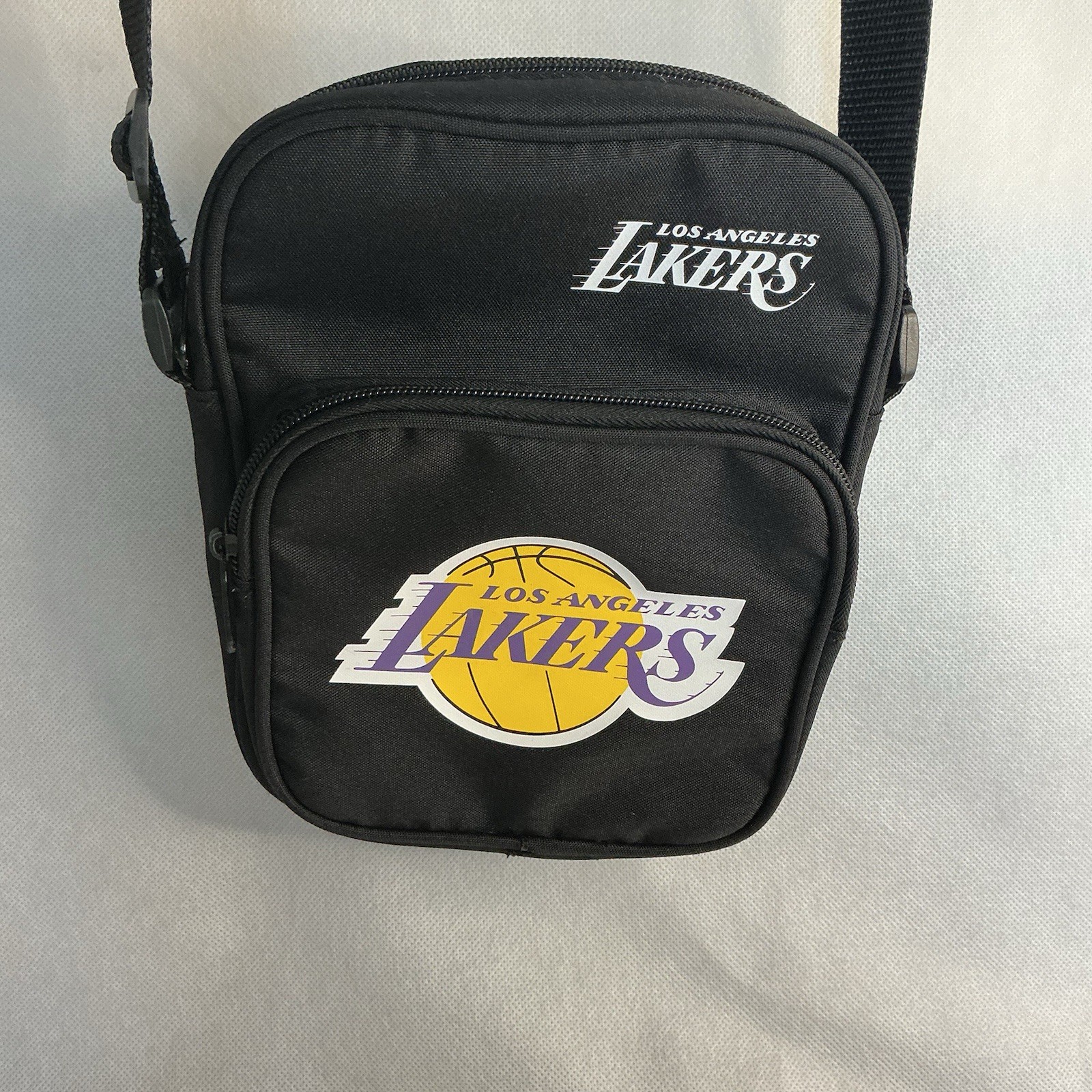 Lakers Small Crossover Cross Body Shoulder Bag Black Mens Unisex Basketball