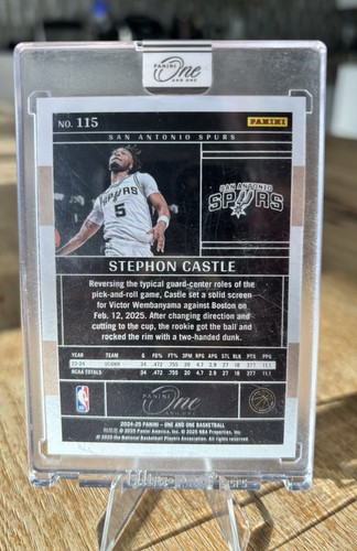2024-25 Panini One and One Stephon Castle /75 Rookie #115 Sealed RC - Picture 2 of 2