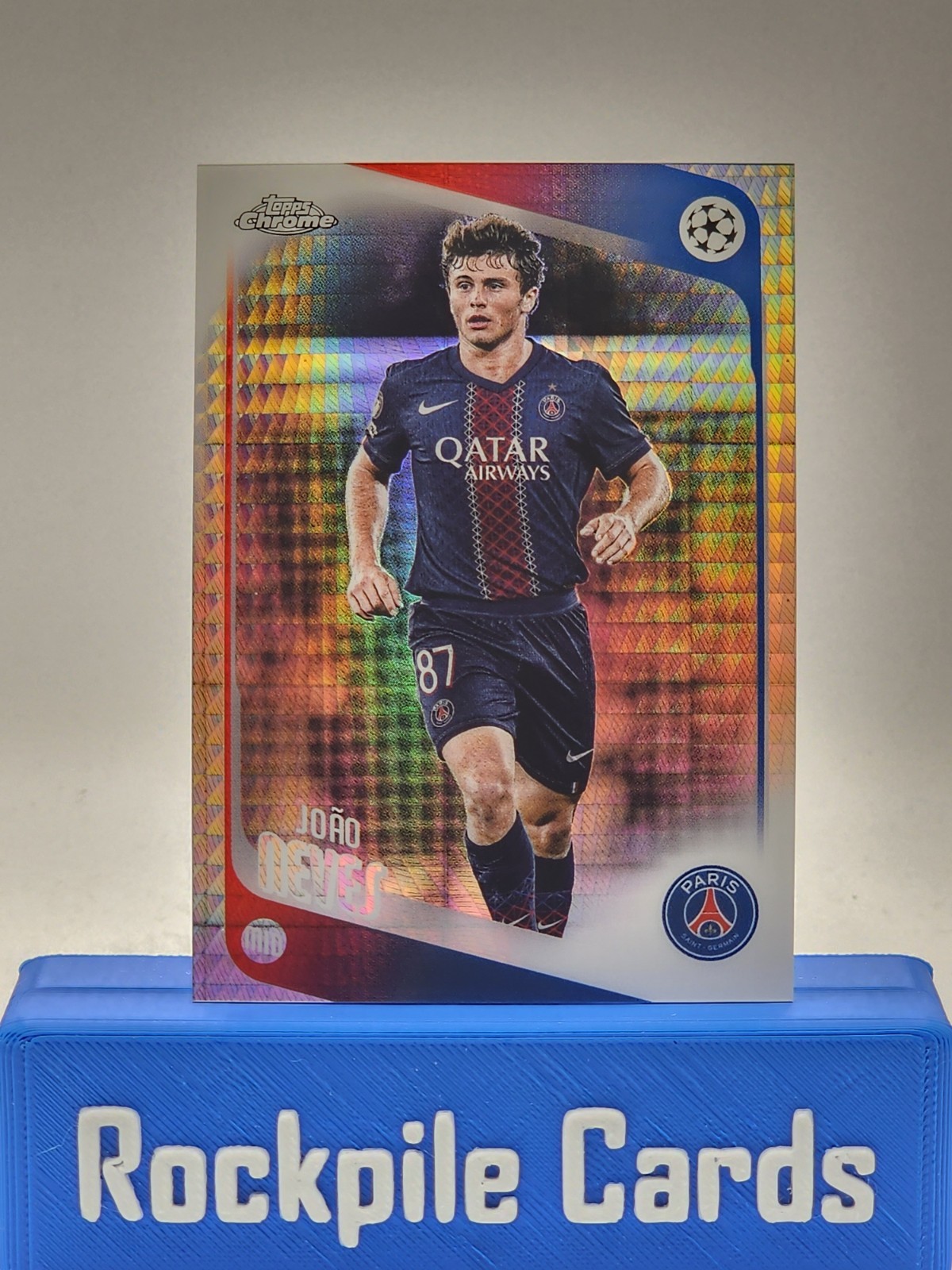 2025-26 Topps Chrome Uefa Club Competitions- Joao Rego #168 Prism Refractor (RC)