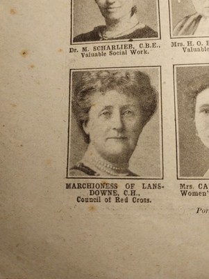 Sk197 Ephemera 1916 WW1 kleines Bild Marchioness of Lansdowne