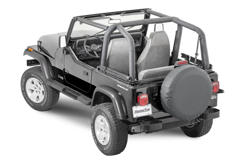 Rugged Ridge 13611.15 Full Roll Bar Cover Kit -Black for 92–95 Jeep Wrangler YJ - Image 2 of 3