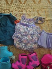 Build A Bear 2 Dresses 1 Skirt 3 Pairs Of Shoes