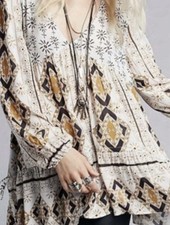 Free People Down By The Bay Tunic Top, sz M