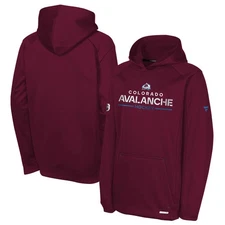 Youth Fanatics Burgundy Colorado Avalanche Authentic Pro Rink Raglan Hoodie