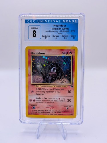 Houndour (Unlimited) graded CGC 8 for sale on eBay