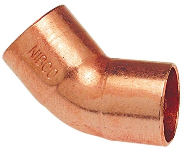 NIBCO 606 - 1  1/4" Copper 45° Elbow C x C - Wrot