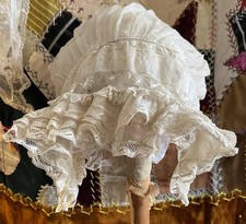 Antique 9  Finest Bonnet For Antique Or Early Doll Lot 10131