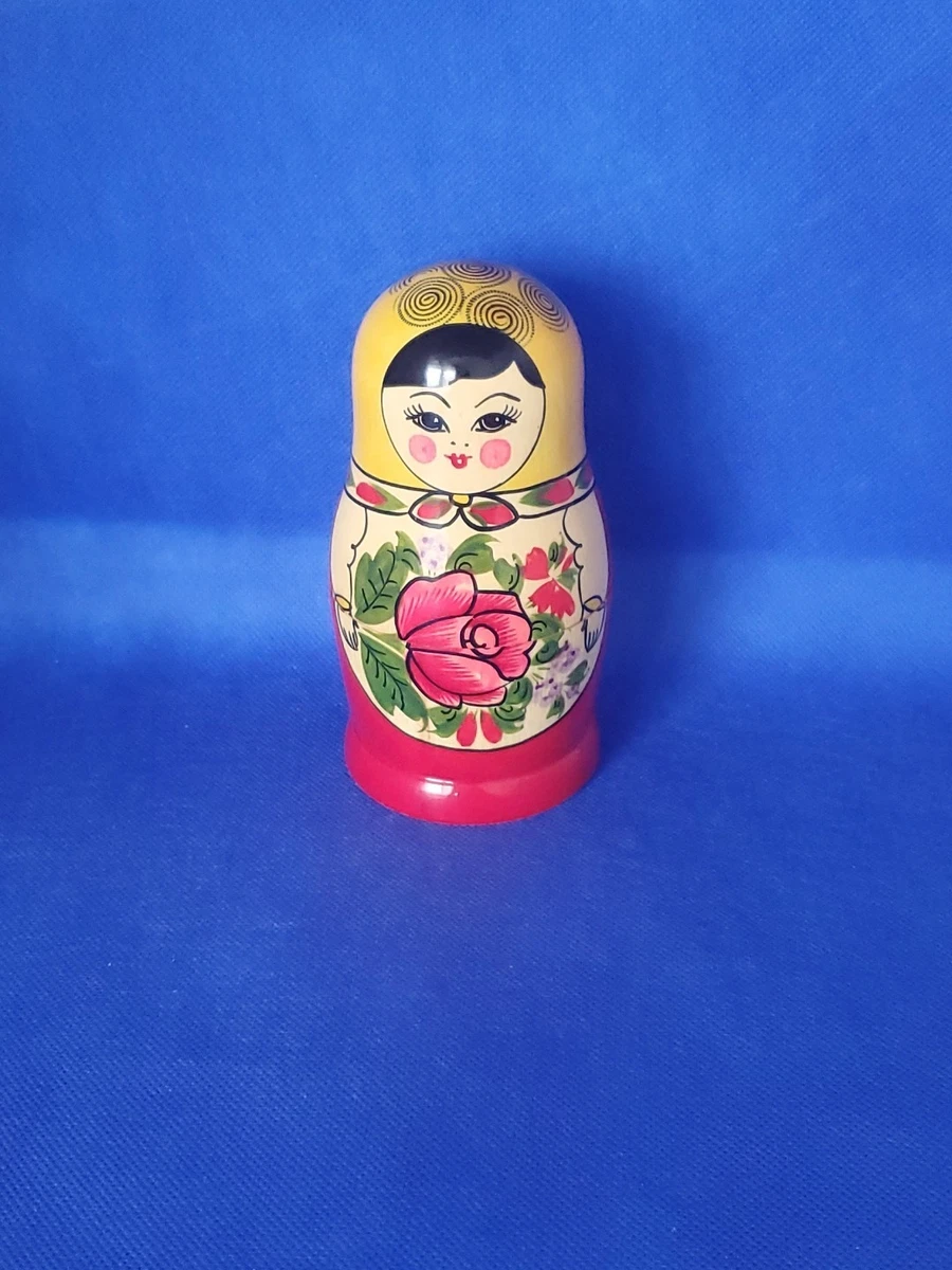 Matriochka Russe Authentique – 6 Poupées Peintes, 20cm, Art Populaire (URSS)